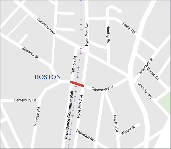 Boston: Bridge Rehabilitation, B-16-107, Canterbury Street Over Amtrak Railroad